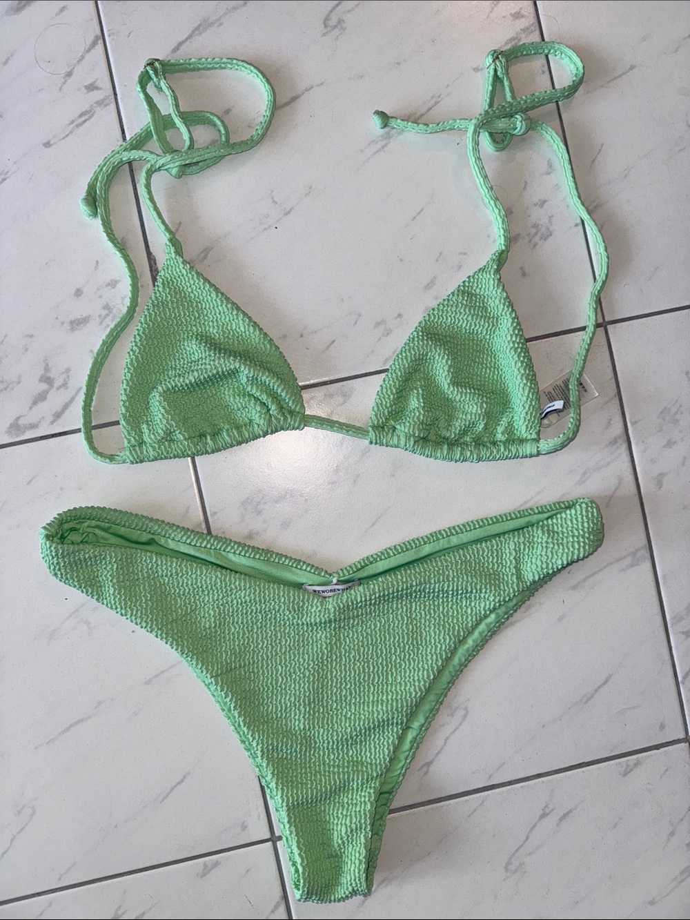 WeWoreWhat Mint Green Bikini Set